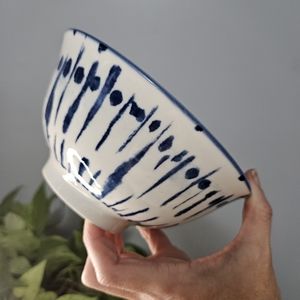 Blue and White Bowls Print  Set of Two by Homla